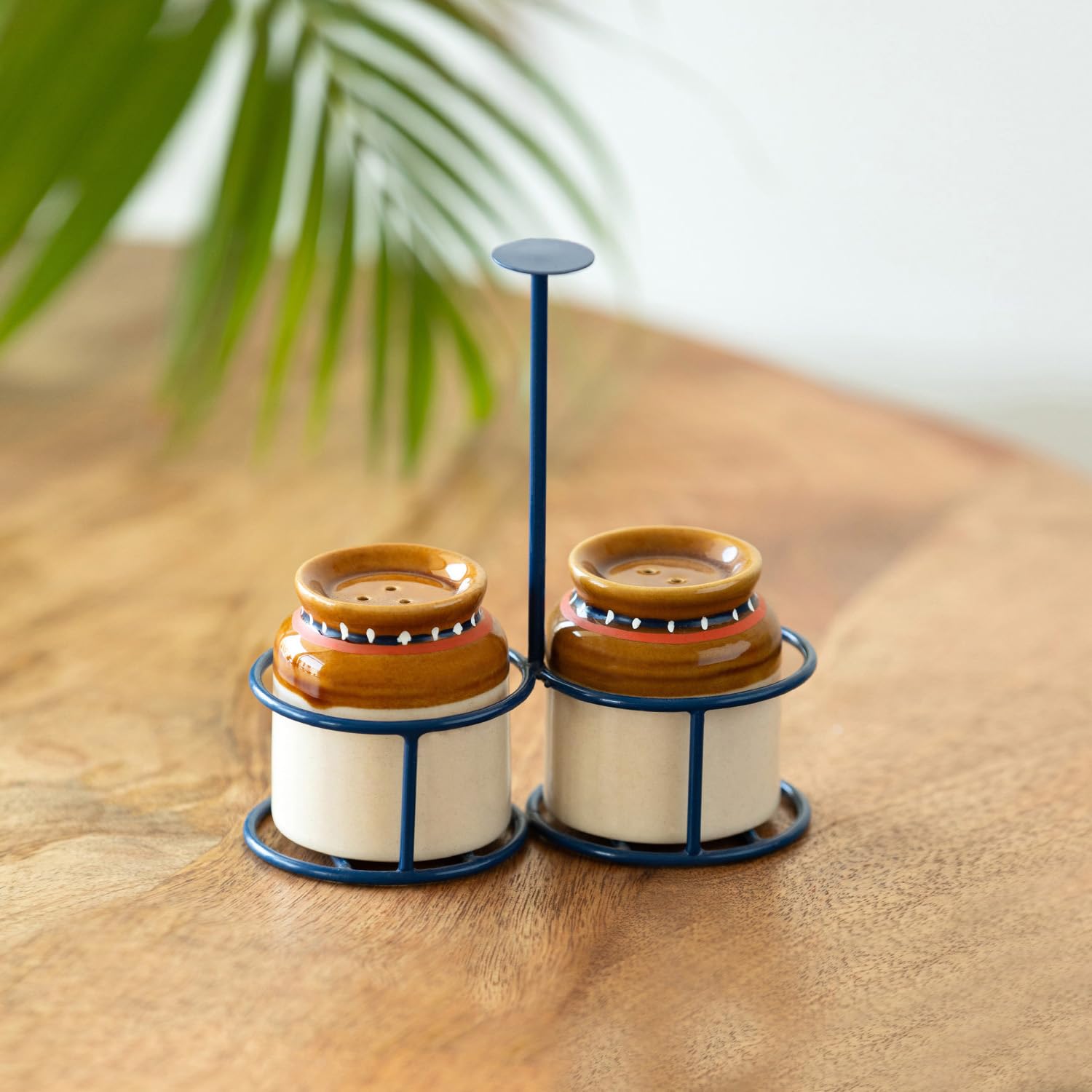 Buy ExclusiveLane 'Old Martaban' Ceramic Salt Pepper Set for